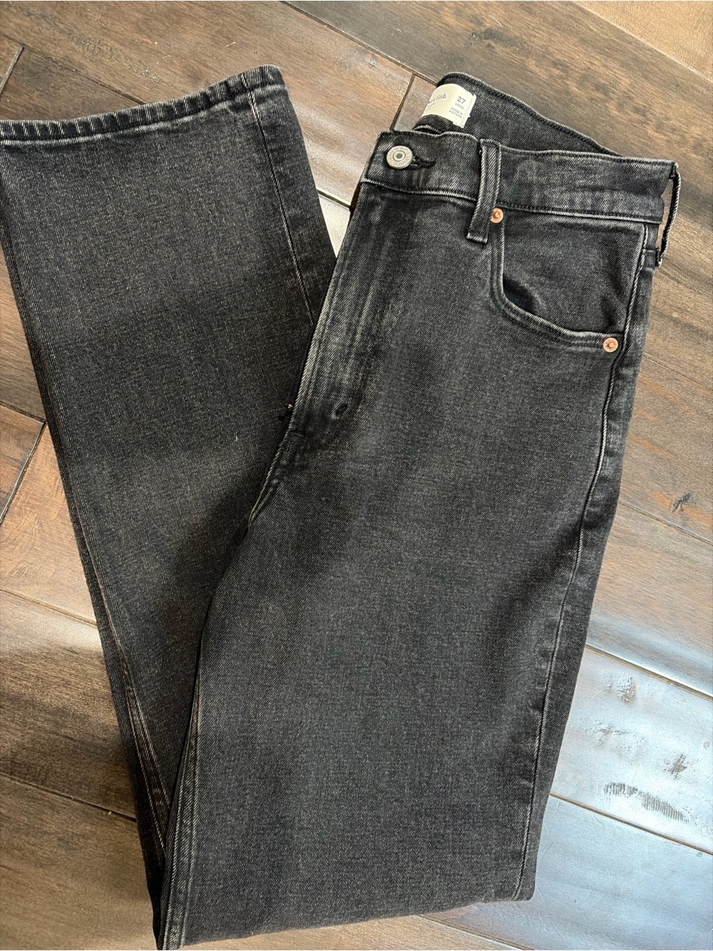Abercrombie & Fitch High Rise Ankle Straight Jeans Size 27L